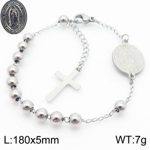 Stainless Rosary Bracelet - KB183318-YU