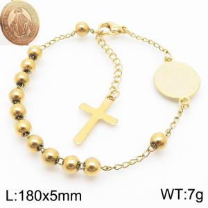 Stainless Rosary Bracelet - KB183319-YU
