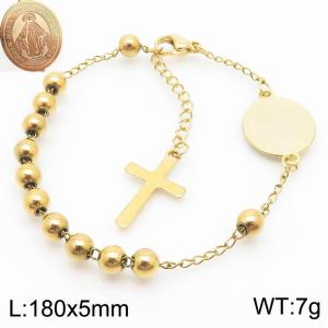 Stainless Rosary Bracelet - KB183319-YU