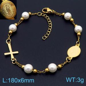 Stainless Rosary Bracelet - KB183321-YU