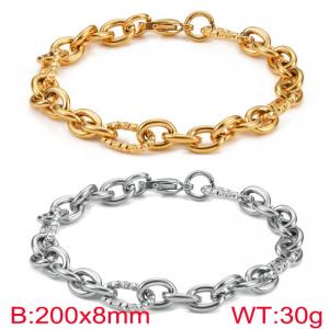 Stainless Steel Gold-plating Bracelet - KB183352-Z