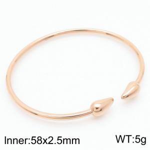 Stainless Steel Rose Gold-plating Bangle - KB183368-KFC