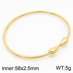 Stainless Steel Gold-plating Bangle - KB183369-KFC