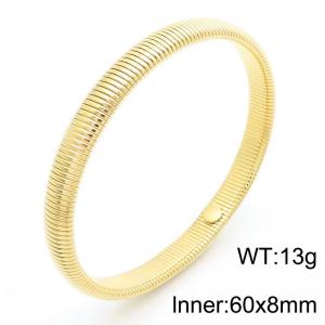 Stainless Steel Gold-plating Bangle - KB183421-HM