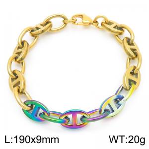 Stainless Steel Gold-plating Bracelet - KB183520-Z