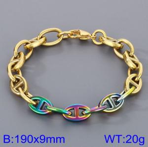 Stainless Steel Gold-plating Bracelet - KB183520-Z