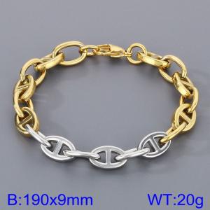 Stainless Steel Gold-plating Bracelet - KB183523-Z