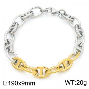 Stainless Steel Gold-plating Bracelet - KB183524-Z