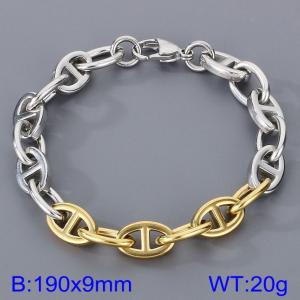 Stainless Steel Gold-plating Bracelet - KB183524-Z