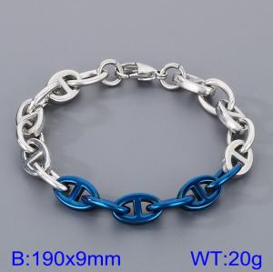 Stainless Steel Blue-plating Bracelet - KB183525-Z