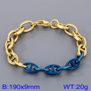 Stainless Steel Gold-plating Bracelet - KB183527-Z