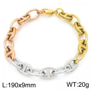 Stainless Steel Gold-plating Bracelet - KB183528-Z