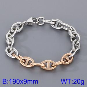 Stainless Steel Rose Gold-plating Bracelet - KB183530-Z