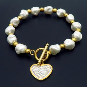 Bead Bracelet - KB183538-WH