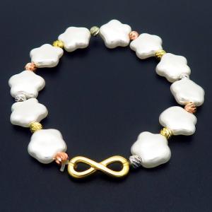 Bead Bracelet - KB183539-WH