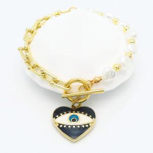 Stainless Steel Gold-plating Bracelet - KB183562-WH