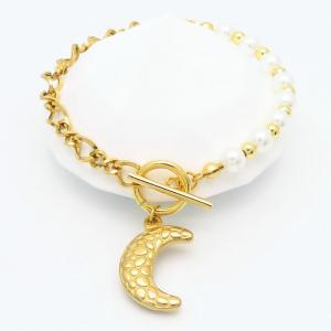 Stainless Steel Gold-plating Bracelet - KB183565-WH