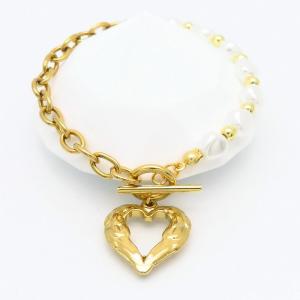 Stainless Steel Gold-plating Bracelet - KB183568-WH