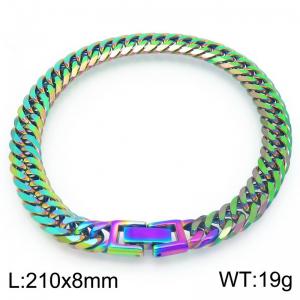 SS Colorful Plating Bracelets - KB183604-KFC