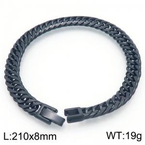 Stainless Steel Black-plating Bracelet - KB183606-KFC