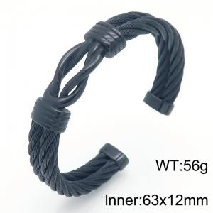 Stainless steel black plated bracelet - KB183607-KFC