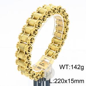 Stainless steel bicycle chain bracelet - KB183612-KFC