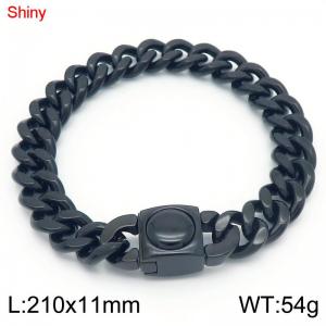 Stainless Steel Black-plating Bracelet - KB183627-Z