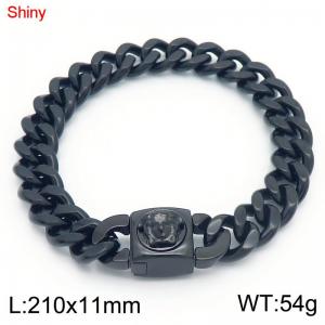 Stainless Steel Black-plating Bracelet - KB183630-Z