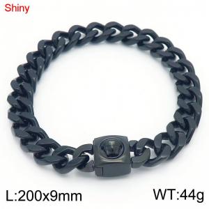 Stainless Steel Black-plating Bracelet - KB183648-Z