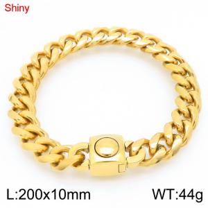 Stainless Steel Gold-plating Bracelet - KB183649-Z