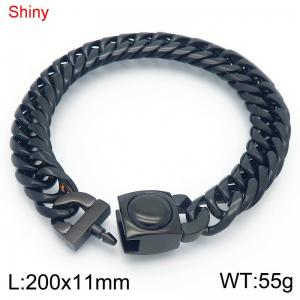 Stainless Steel Black-plating Bracelet - KB183685-Z