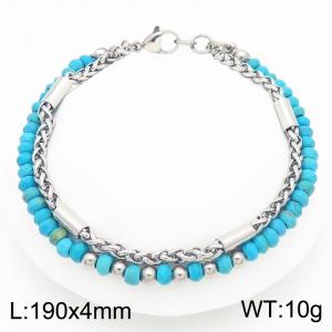 Stainless Steel Stone Bracelet - KB183790-Z