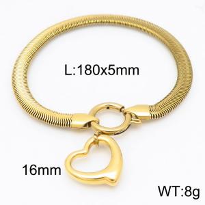 Stainless Steel Gold-plating Bracelet - KB183902-Z
