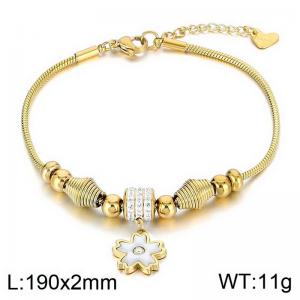 Stainless Steel Stone Bracelet - KB183964-MW