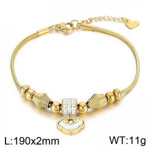 Stainless Steel Stone Bracelet - KB183965-MW