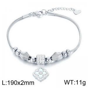 Stainless Steel Stone Bracelet - KB183967-MW