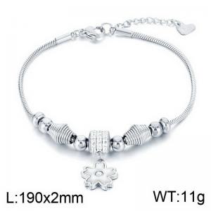 Stainless Steel Stone Bracelet - KB183969-MW