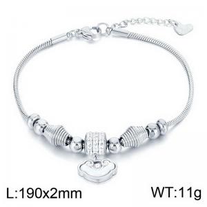 Stainless Steel Stone Bracelet - KB183971-MW