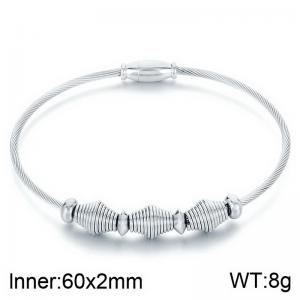 Stainless Steel Wire Bangle - KB183979-MW