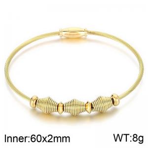 Stainless Steel Wire Bangle - KB183980-MW