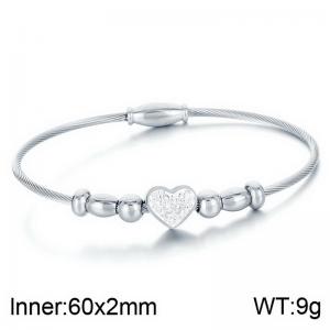 Stainless Steel Wire Bangle - KB183983-MW