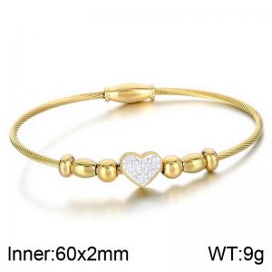 Stainless Steel Wire Bangle - KB183984-MW