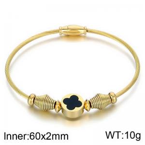 Stainless Steel Wire Bangle - KB183986-MW