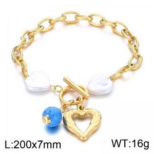 Stainless Steel Gold-plating Bracelet - KB183987-NJ