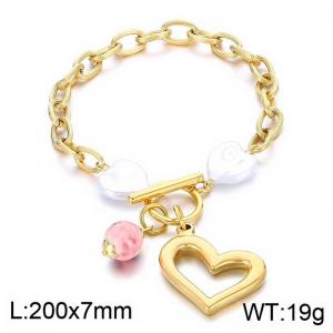 Stainless Steel Gold-plating Bracelet - KB183992-NJ