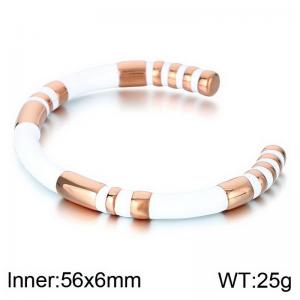 Stainless Steel Rose Gold-plating Bangle - KB184010-YH