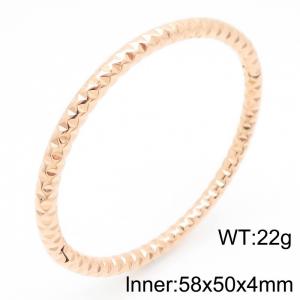 Stainless Steel Rose Gold-plating Bangle - KB184165-KFC