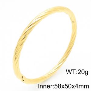 Stainless Steel Gold-plating Bangle - KB184168-KFC