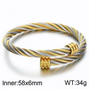 Stainless Steel Wire Bangle - KB184187-XY
