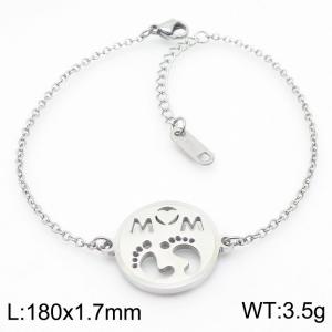 MOM English Letter Pendant Bracelet Mother's Day Set - KB184213-KLX